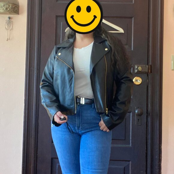 J.Crew Mercantile Faux Leather Moto Jacket M - Picture 5 of 7